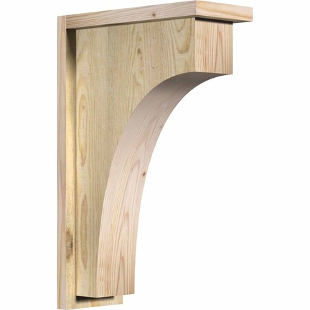 Ekena Millwork Huntington Rough Sawn Corbel w/Backplate, Douglas Fir, 6"W x 14"D x 22"H COR06X14X22HUN01RDF